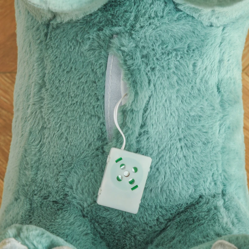 HOMCOM Kinder Schaukel Schaukeltier Schaukelpferd Dunkelgrün 64 x 30 x 54 cm