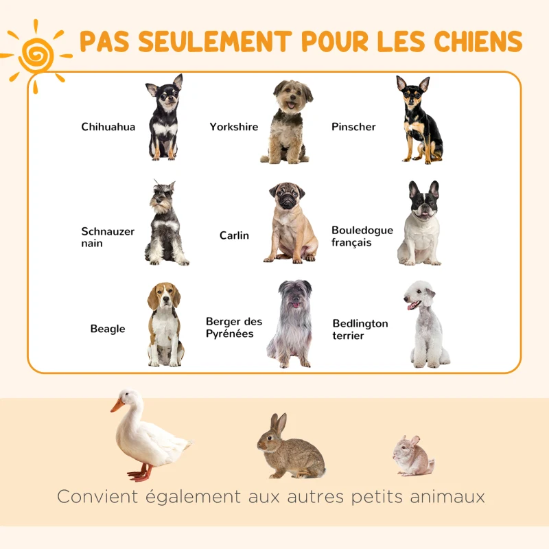 PawHut Parc enclos modulable pour chiens lapins rongeurs clôture pour petits animaux intérieur et extérieur pliant 8 panneaux