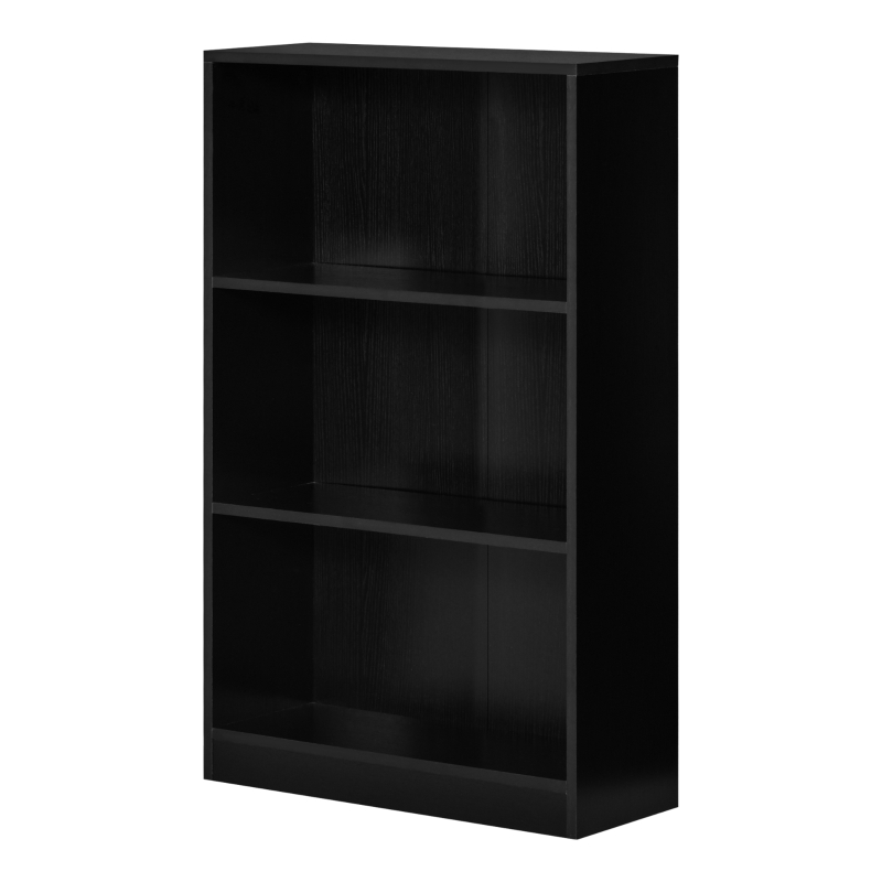 HOMCOM Estantería Librería con 3 Compartimentos de Almacenaje Libros CDs Plantas para Salón Estudio Dormitorio 62,2x24x102,4 cm Negro