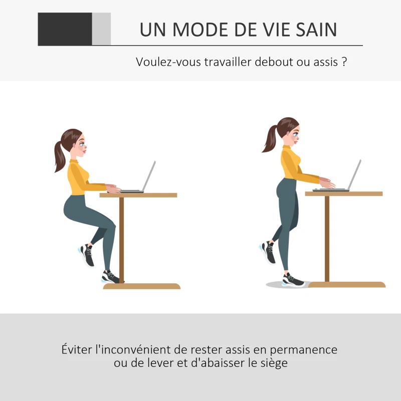 Vinsetto Lot de 2 fauteuils de bureau chaise de bureau assise haute réglable dim. 64L x 60l x 106-126H cm pivotant 360° maille