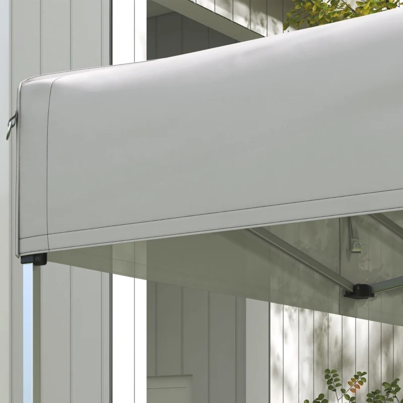 Outsunny Techo de Repuesto para Carpa Plegable de Tela Oxford 3x3 m con Techo Puntiagudo Impermeable y Anti-UV Blanco