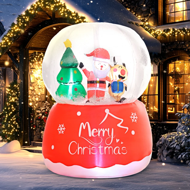 Outsunny 5.5ft Inflatable Snow Globe Christmas Decoration