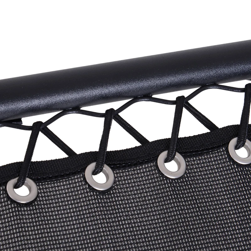 Outsunny Tumbona Plegable de Jardín Silla Gravedad Cero Sillón de Playa Relajante Texteline Marco Acero Carga 120kg 90x65x110 cm Negro