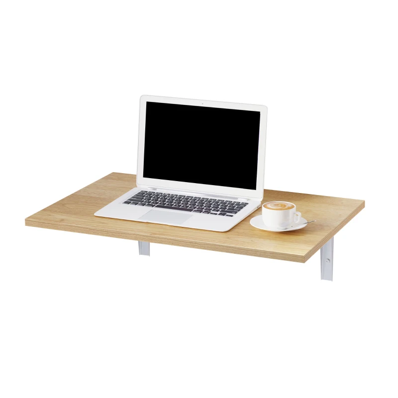 HOMCOM Wandklapptisch Wandtisch Klapptisch Esstisch Schreibtisch, MDF, Natur, 60x40cm