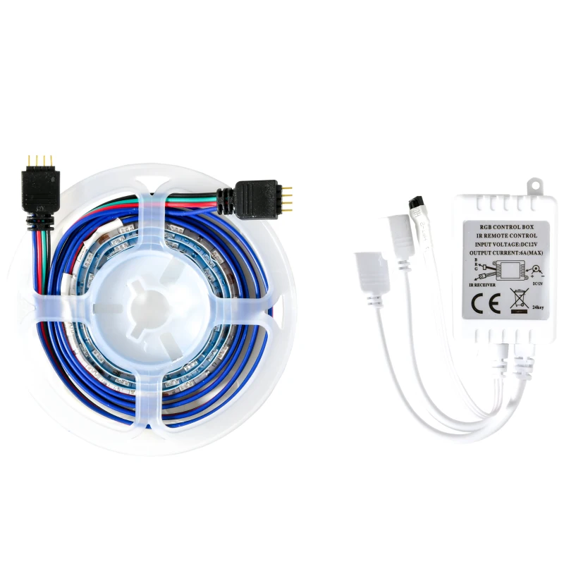 HOMCOM Fernsehtisch TV Schrank mit RGB-Lichtleisten TV-Kommode Schrankelement mit verstellbaren Glasböden offenen Einlegeböden und 1 Schublade Fernbedienung MDF Spanplatte Weiß 130 x 35 x 45 cm