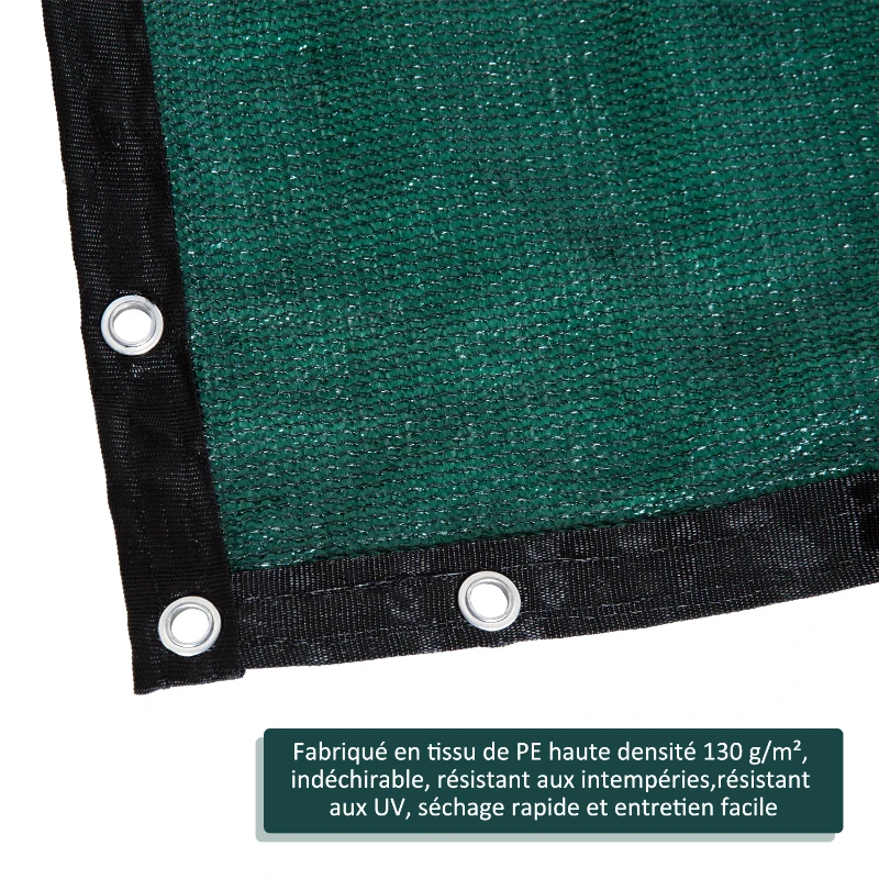 Outsunny Brise-Vue Occultant Vert Polyéthylène 7,6 x 1,83 m