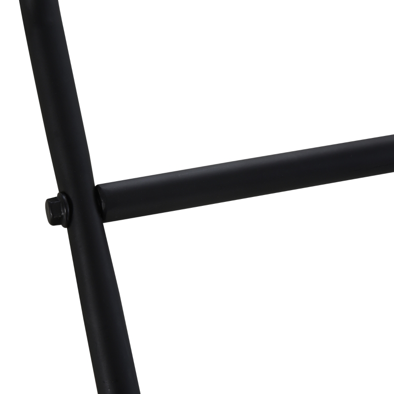 Outsunny Carrello Portalegna in Metallo Nero con 2 Ruote per Interno ed Esterno, Max. 30kg, 56x40x90.5cm