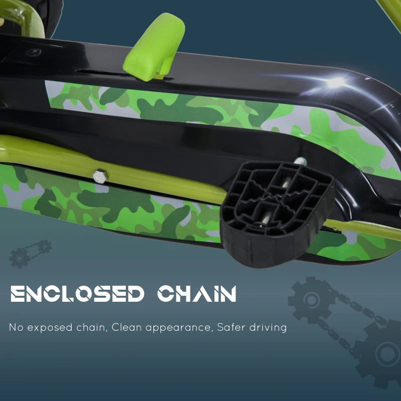 HOMCOM Kids Children Pedal Go Kart Ride on Car Adjustable Seat Braking System - Green