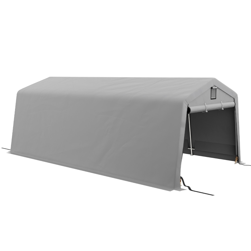Outsunny Tente garage carport dim. 6,2L x 3,3l x 2,4H m acier galvanisé robuste PE haute densité 150 g/m² imperméable anti-UV(m-11)