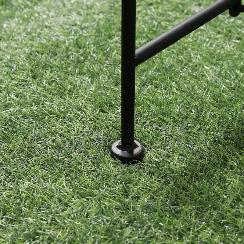 Outsunny Banc de jardin en métal noir façon fer forgé 2 personnes dim. 119l x 55P x 89H cm