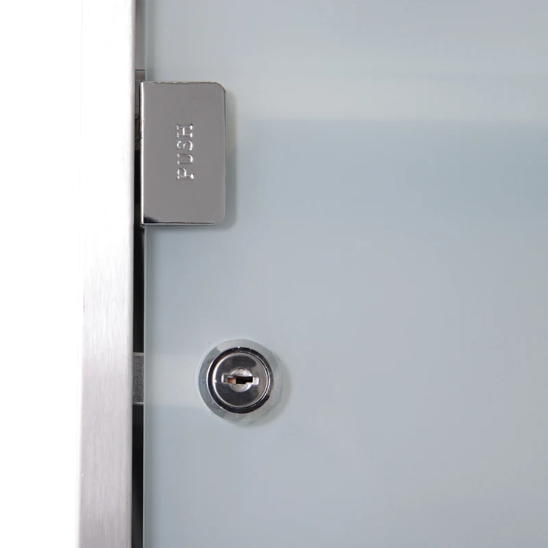 HOMCOM Armadietto Porta Medicinali, Pronto Soccorso Cassetta Medicine in Acciaio Porta in Vetro e 2 Chiavi 48x25cm