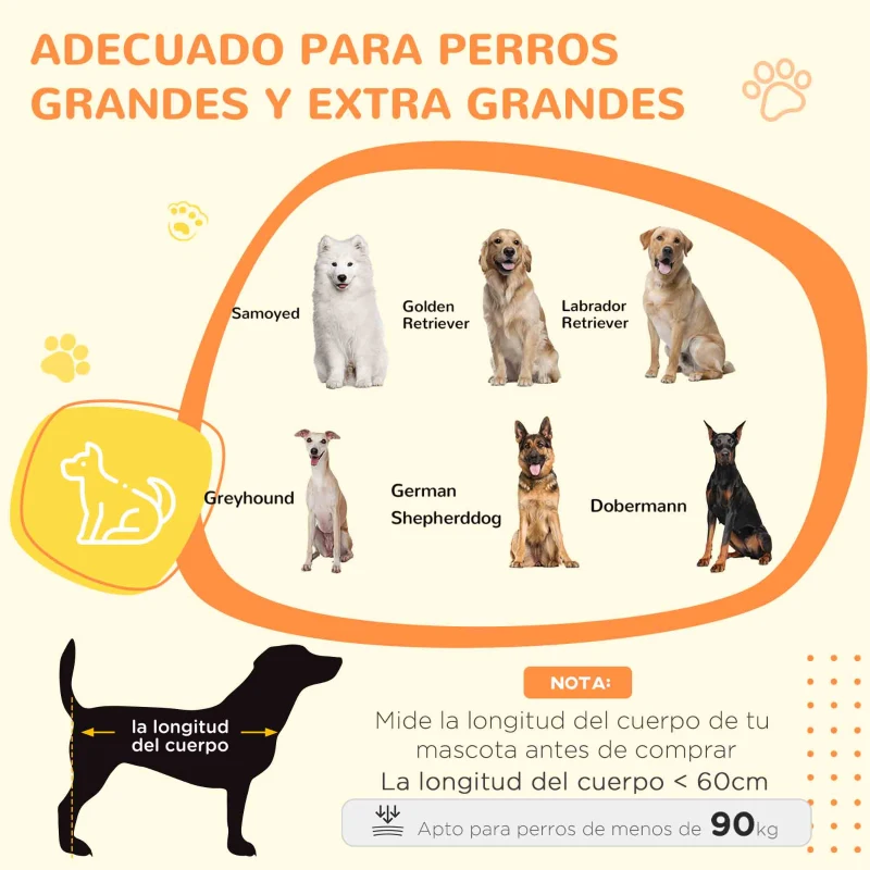 PawHut Jaula para Perros Grandes con Soporte de Cuenco Bandeja Extraíble Ruedas y Puerta Doble Desmontable 109x72x79 cm Negro