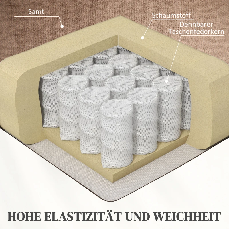 HOMCOM Aufstehsessel mit Massagefunktion, 90x93x110cm, Braun(m-6)