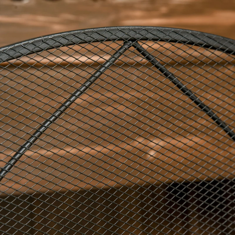 HOMCOM Salvachispas Plegable Pantalla Protectora de Chimenea 3 Paneles con Bisagras y Estructura de Metal Decorativa 108x24x76 cm Negro