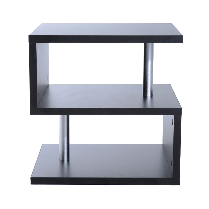Homcom Table Basse Carré Noire 50 x 50 x 50 cm