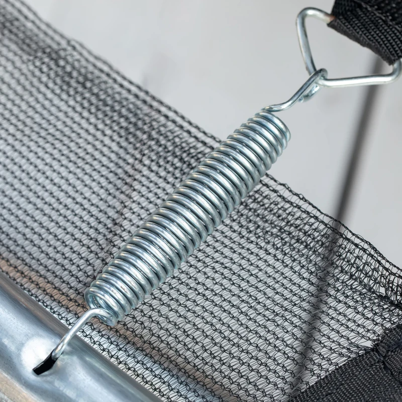 HOMCOM Trampolino Elastico Esterni con Rete di Sicurezza e Pali Imbottiti per Adulti e Bambini, 244x244x205cm