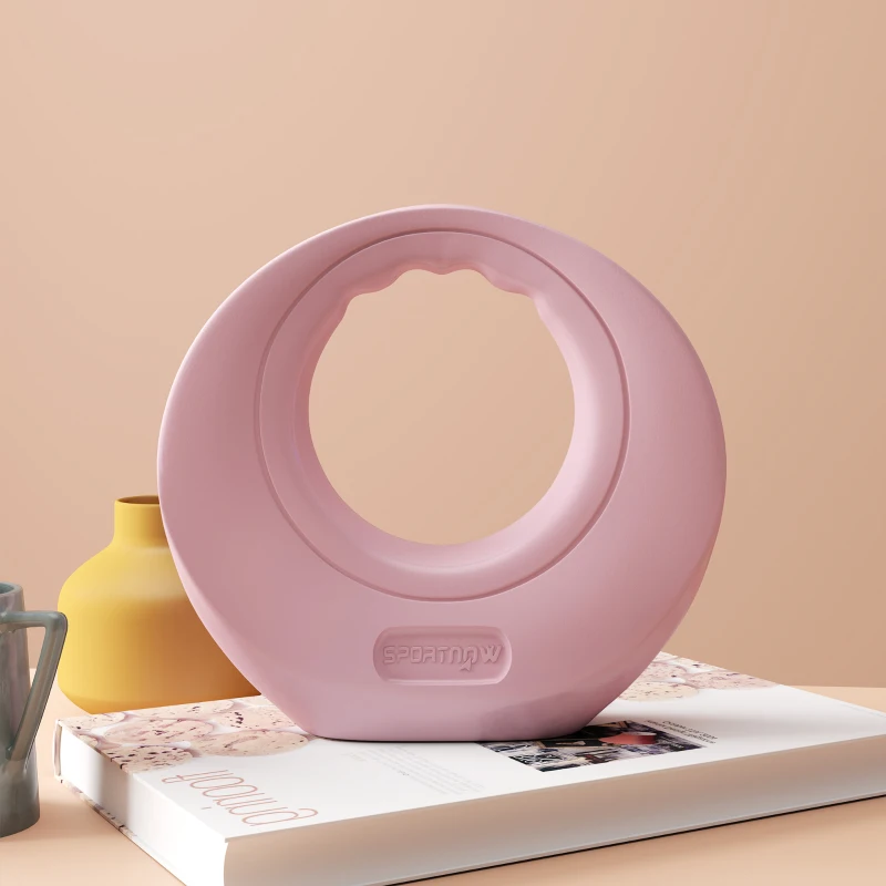 SPORTNOW 12kg Kettlebell, Kettle Bell with Wide Handle for Home Gym, Weight Lifting, Strength Training, Pink