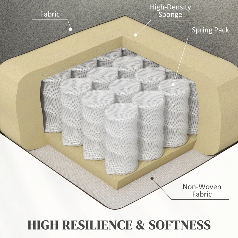 HOMCOM Recliner Armchair with Thick Padded Spring Cushion, Microfibre Manual Reclining Chair with Adjustable Leg Rest, Side Pockets for Living Room, Bedroom, Light Grey