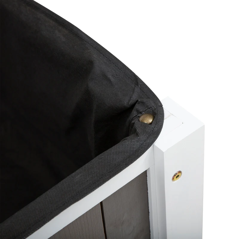 Outsunny Wooden Raised Planters for Garden, Elevated Planter Box with Shelf for Vegetable Flower Herbe Outdoor/Indoor, 119x57x89cm