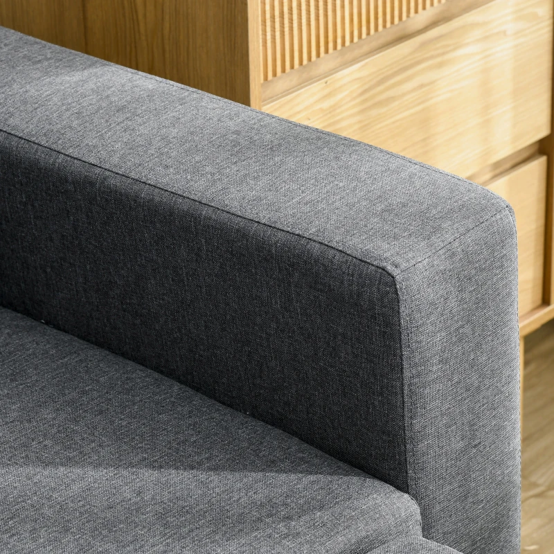 HOMCOM 3 Seater Sofa Bed with Storage, Pre-Assembled & Delivered to Your Home for Free, Dark Grey