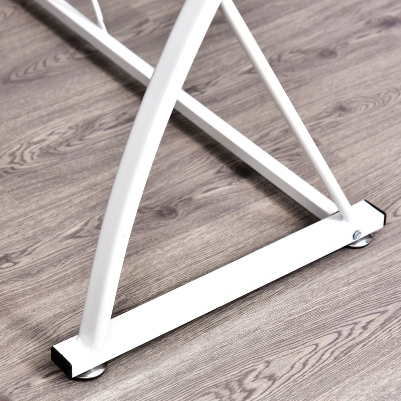 Vinsetto Escritorio en Forma de L Mesa para Oficina Mesa Esquinera con Marco de Metal para Estudio 142x142x76 cm Roble y Blanco