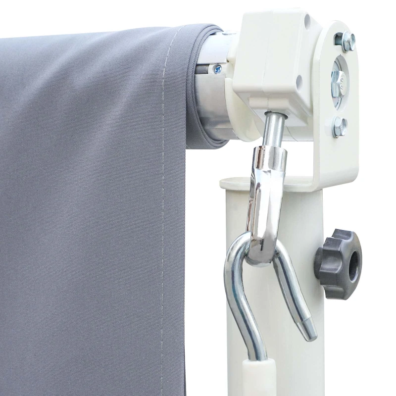 Outsunny Tenda da Sole a Caduta Autoportante, Apertura con Manovella e Inclinazione Regolabile, 300x295cm, Grigio