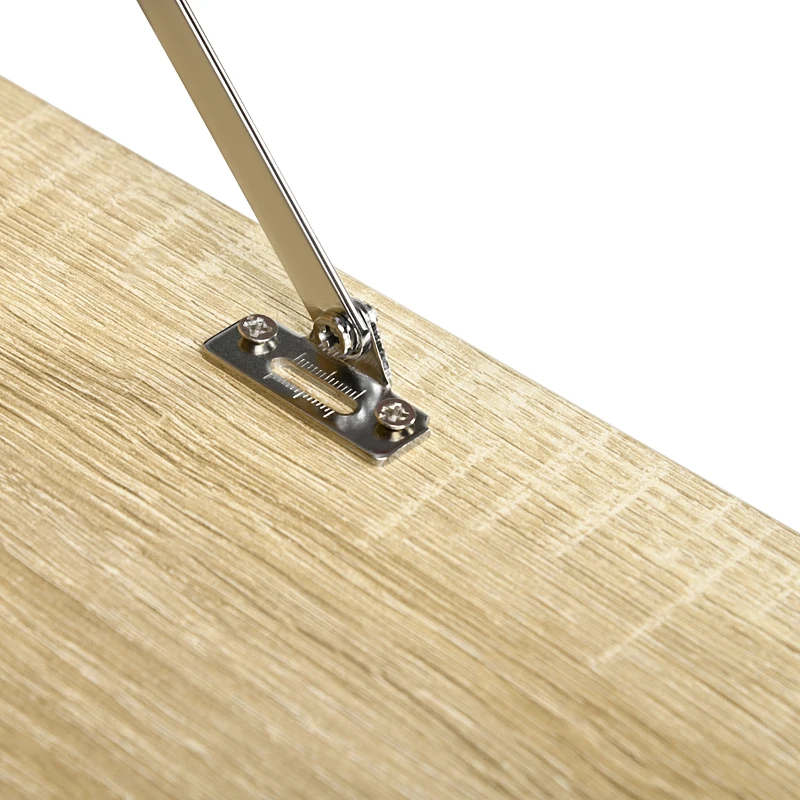 HOMCOM Escritorio Flotante Multifuncional Mesa Plegable de Pared Moderna con Estante de Almacenamiento 60x20x50 cm Roble