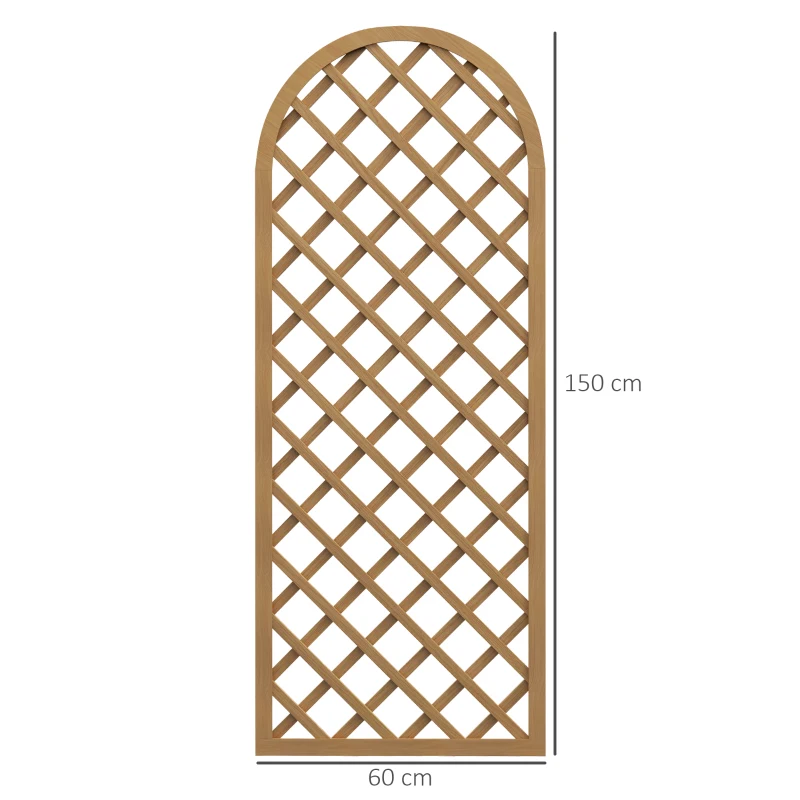 Outsunny Lot de 2 treillis en bois - panneau arc pour plantes grimpantes - dim. un panneau : 60L x 150H cm