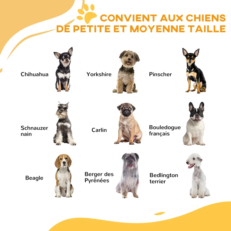 PawHut Barrière de sécurité animaux chien porte fermeture automatique sans perçage de 74 à 80 cm acier noir