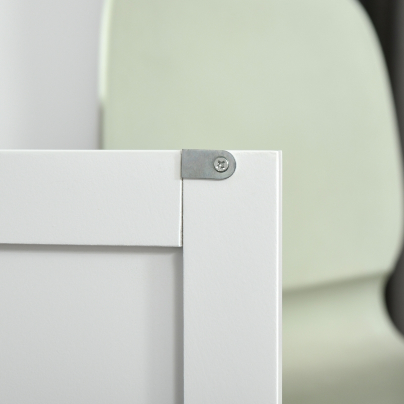 HOMCOM Carro de Cocina Mueble Auxiliar de Cocina con 2 Cajones 6 Puertas y Barra Lateral 121x46x91 cm Roble y Blanco