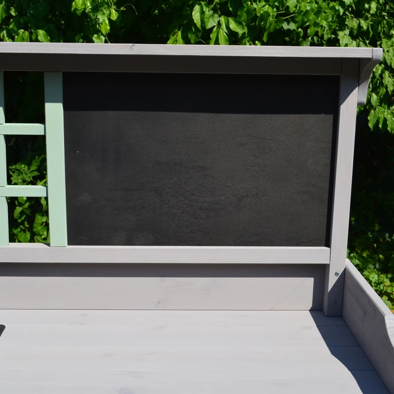 HOMCOM Mesa de Jardinería Cultivo Mesa Exterior para Macetas Mesa de Jardín de Germinación Superficie de Trabajo con Cajón Pizarra Estante 92x42,5x119,5cm Madera