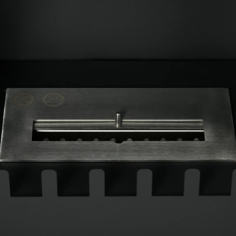 HOMCOM Bioethanol Stove Freestanding Medium-Large 3H Burning Stainless Steel Flame Snuffer for Living Room Black