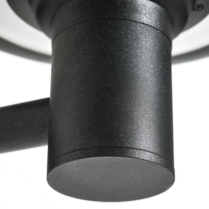 Outsunny Gartenlicht Gartenbeleuchtung Outdoor-Beleuchtung, wetterbeständig,  25 cm x 23,5 cm x 22 cm, Schwarz