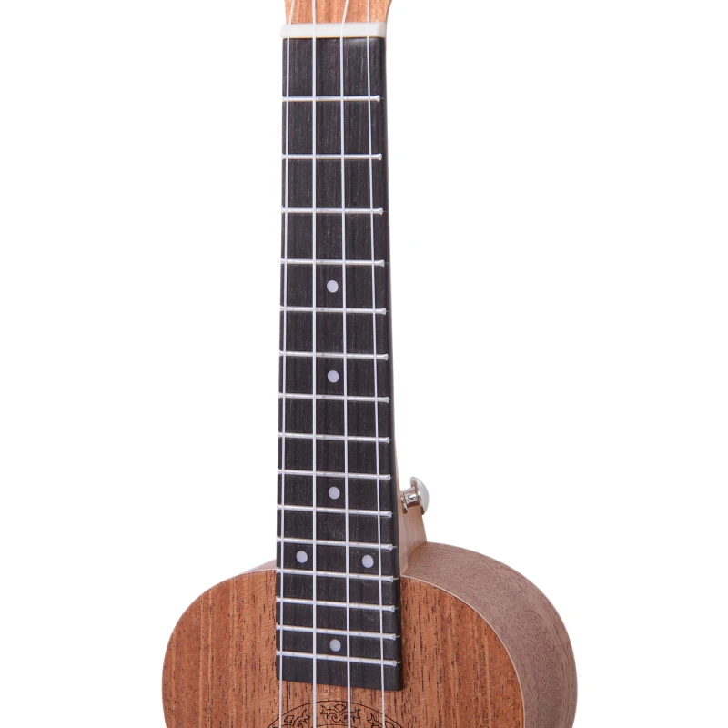 HOMCOM Ukelele Soprano para Principiantes con 4 Cuerdas de Nylon Ajustables Juguete educativo 53x17,5x6,2cm Madera