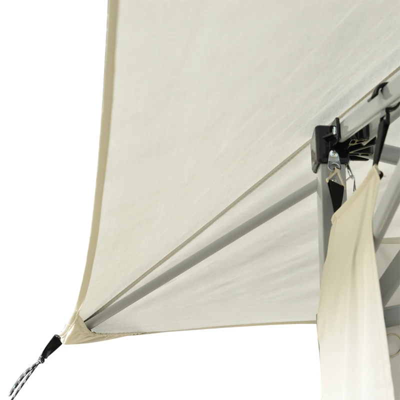 Outsunny Tonnelle barnum de jardin pop-up pliant 3 x 3 m acier époxy polyester anti UV crème