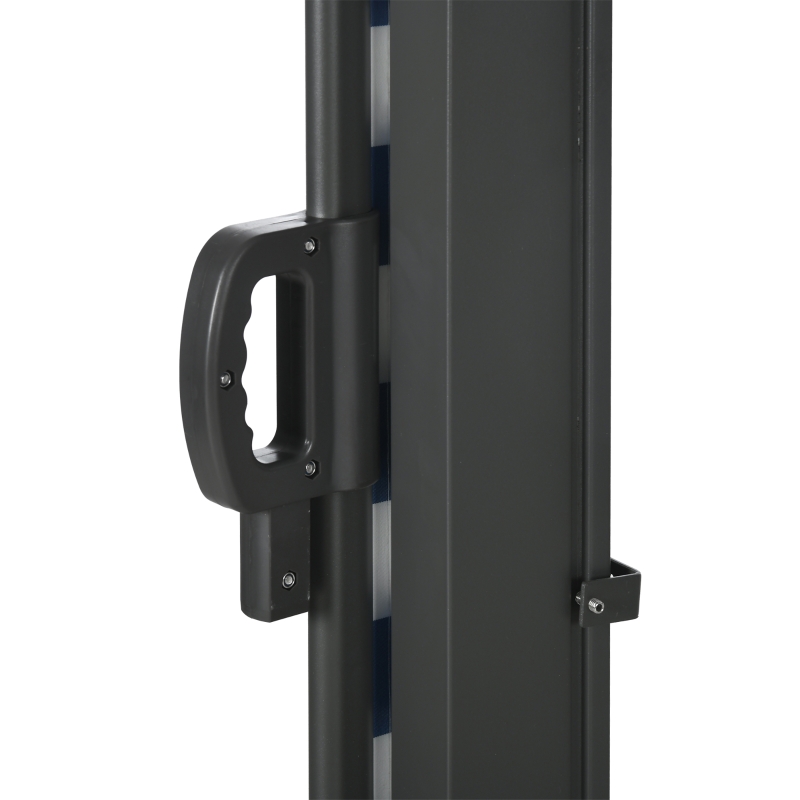 Outsunny Seitenmarkise, Sichtschutz, horizontal ausziehbar, wetterfest, beidseitig bedruckt, 300 x 8,5 x 160 cm