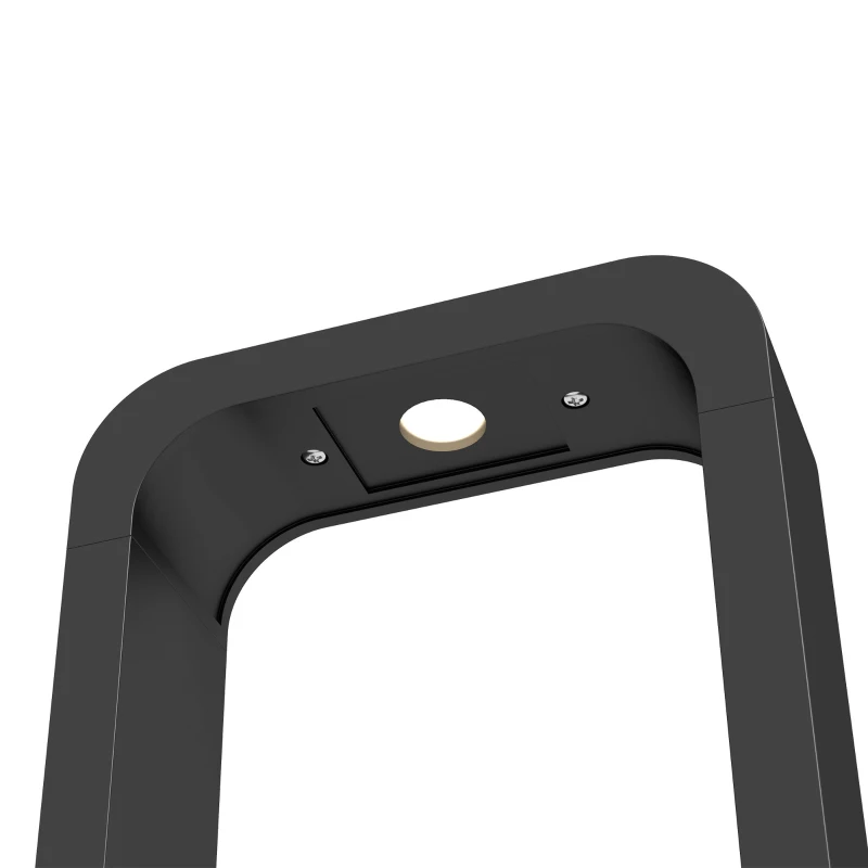 Outsunny Lampes d'extérieur, bornes lumineuse LED blanc chaud, abat-jour en acrylique, cadre en aluminium - noir