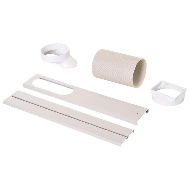 HOMCOM Aire Acondicionado Portátil 9000Btu 3 en 1 Refrigerador Ventilador Deshumidificador con Temporizador LED Control Remoto Potencia 1003W Silencioso 35,4x33,8x69,8 cm Blanco