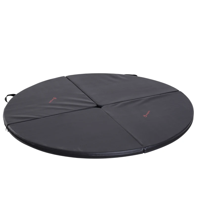 HOMCOM Colchoneta de Pole Dancing Colchoneta Amortiguadora Pole Dancing Colchoneta Bailar en Barra Plegable de Entrenamiento de Seguridad 5cm de Grosor Ф150x5cm
