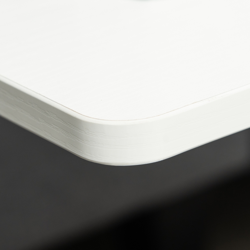 HOMCOM Tavolino Porta PC con Altezza Regolabile e Ruote, 60x40x52.5-84cm, Bianco