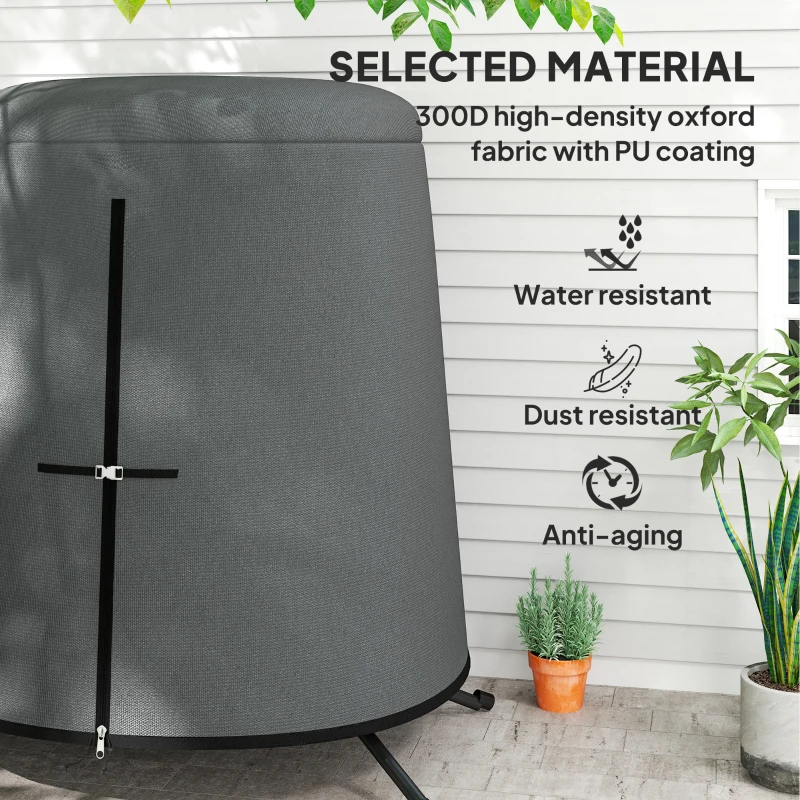 Outsunny 196 x 230 cm Hanging Egg Chair Protective Cover - Grey