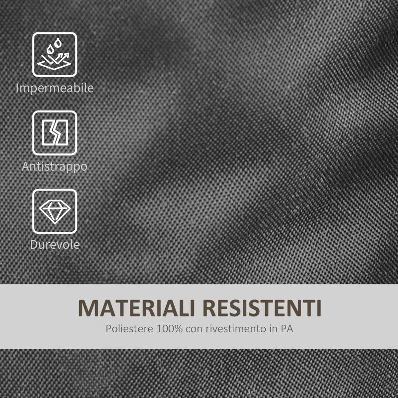 Outsunny Set 4 Pesi per Gazebo in Tessuto Impermeabile da Riempire con 15kg di Sabbia o Ghiaia - Nero