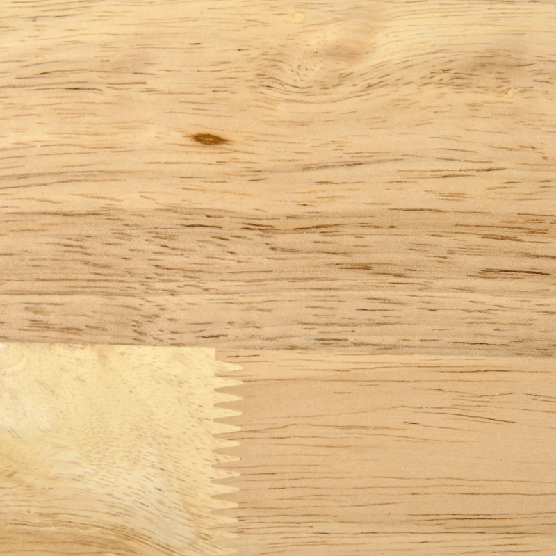 HOMCOM Ilot central cuisine meuble de rangement cuisine de service avec plan de travail rabattable en bois de caoutchouc et 2 étagères - 140 x 55 x 91 cm