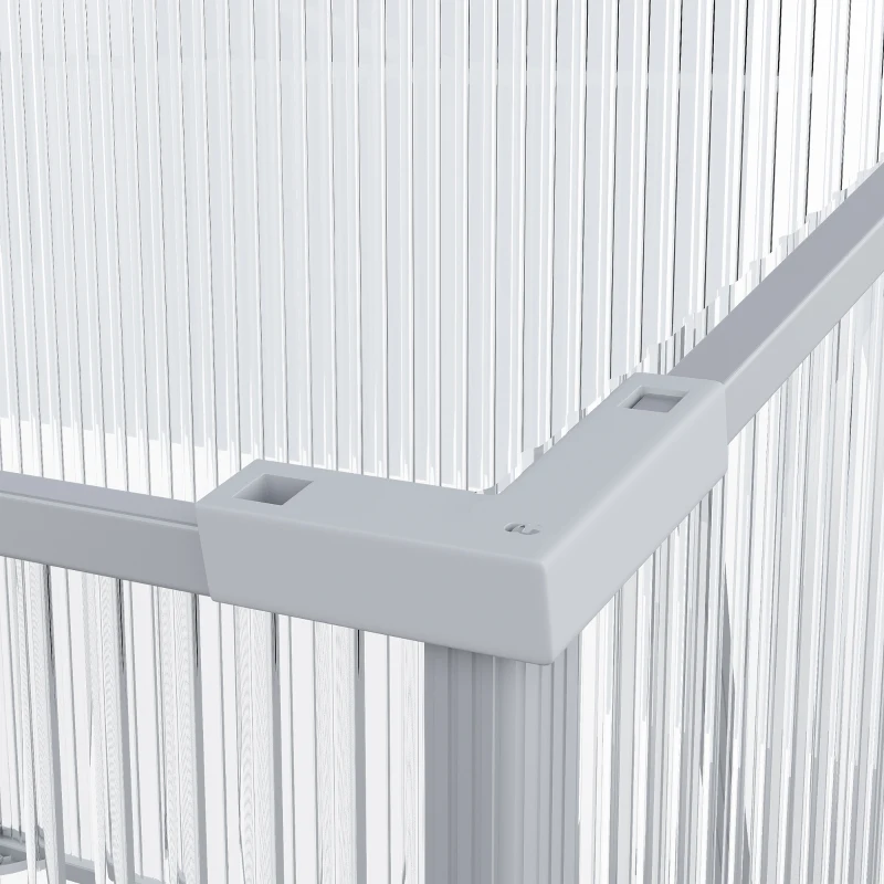 Outsunny Gewächshaus, Dachfenster, transparentes Gehäuse, Aluminiumrahmen, 180x51x51cm