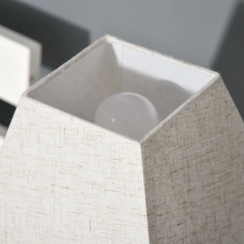 HOMCOM Lámpara de Mesita de Noche con Casquillo E14 Máx. 40W Cristal Giratorio y Base de Metal para Dormitorio 20x20x47cm Crema