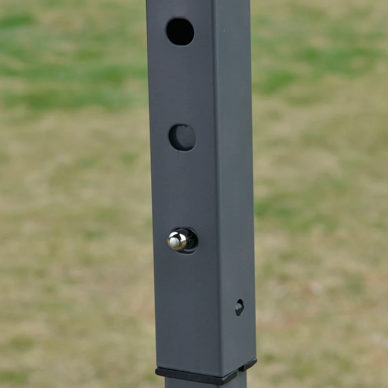 Outsunny 3.2m Pop Up Gazebo Hexagonal Canopy Tent Outdoor Sun Protection with Mesh Sidewalls, Handy Bag, Brown