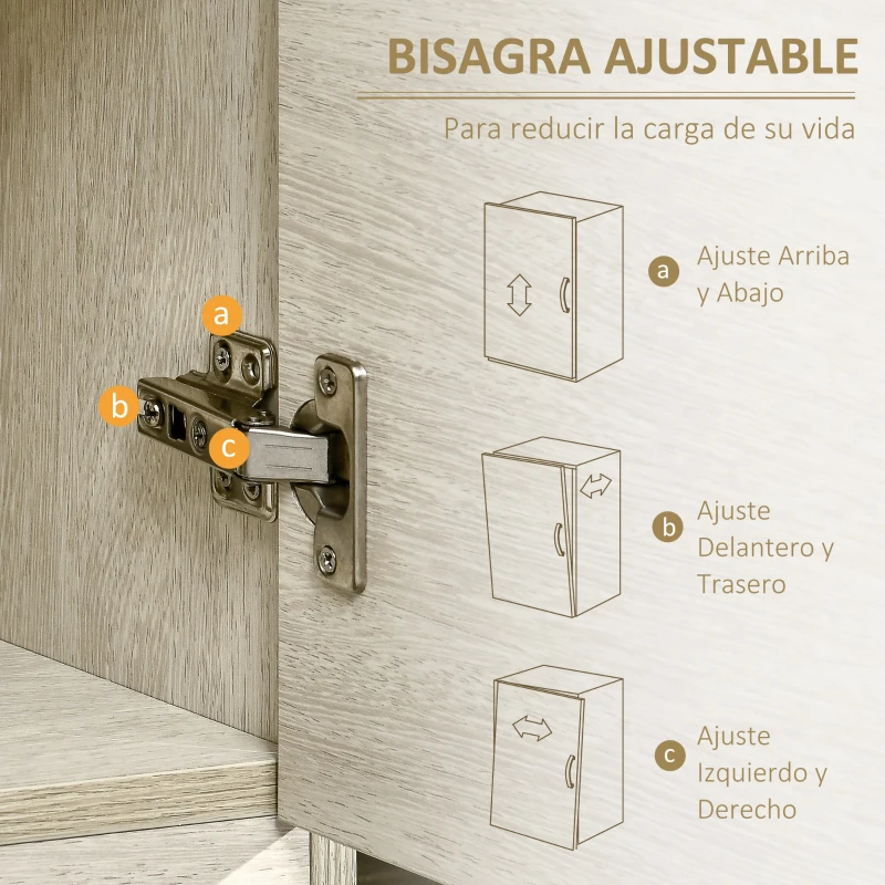 HOMCOM Armario Auxiliar de Baño con 2 Cajones Aparador Auxiliar de Almacenaje para Cocina 68x34x80 cm Madera Natural