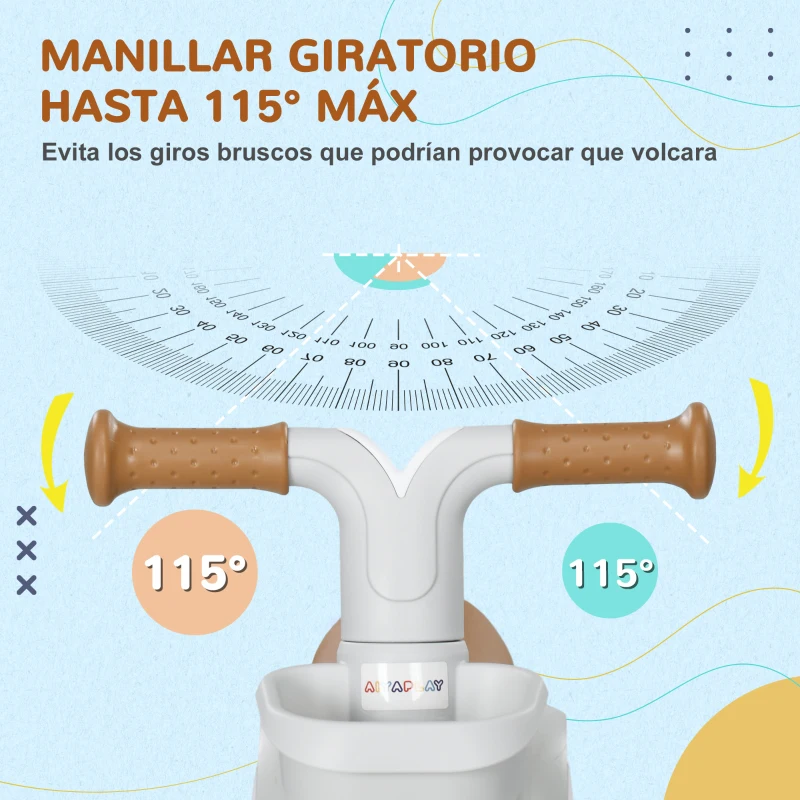 AIYAPLAY Bicicleta sin Pedales para Niños de 12-36 Meses con Asiento Ajustable Cesta y 4 Ruedas Silenciosas 56x27x39 cm Verde