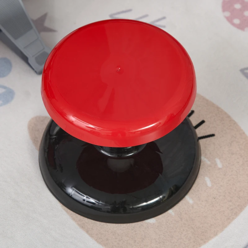 HOMCOM Set Batteria per Bambini con Strumenti Musicali, Batteria Jazz con 5 Tamburi e Sgabello, Giocattolo Musicale Educativo per Bambini, Effetti Sonori e Microfono Giocattolo, 77.5x40x76.5cm, Rosso