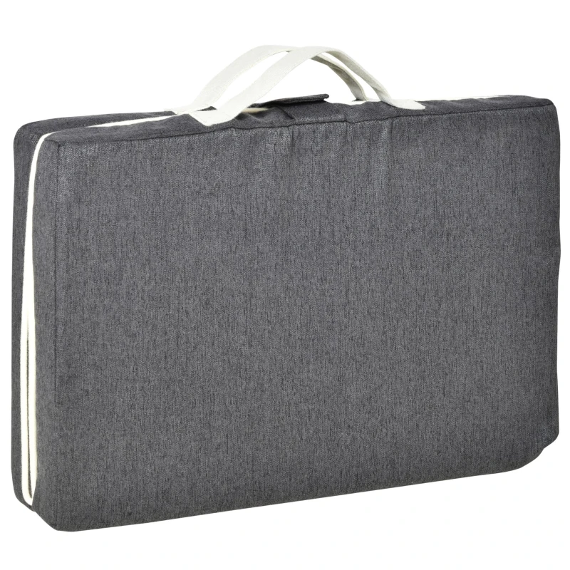 PawHut Coussin matelas pour chien moyenne taille, pliable portable lavable mousse à mémoire de forme 70 x 55 x 4,5 cm gris